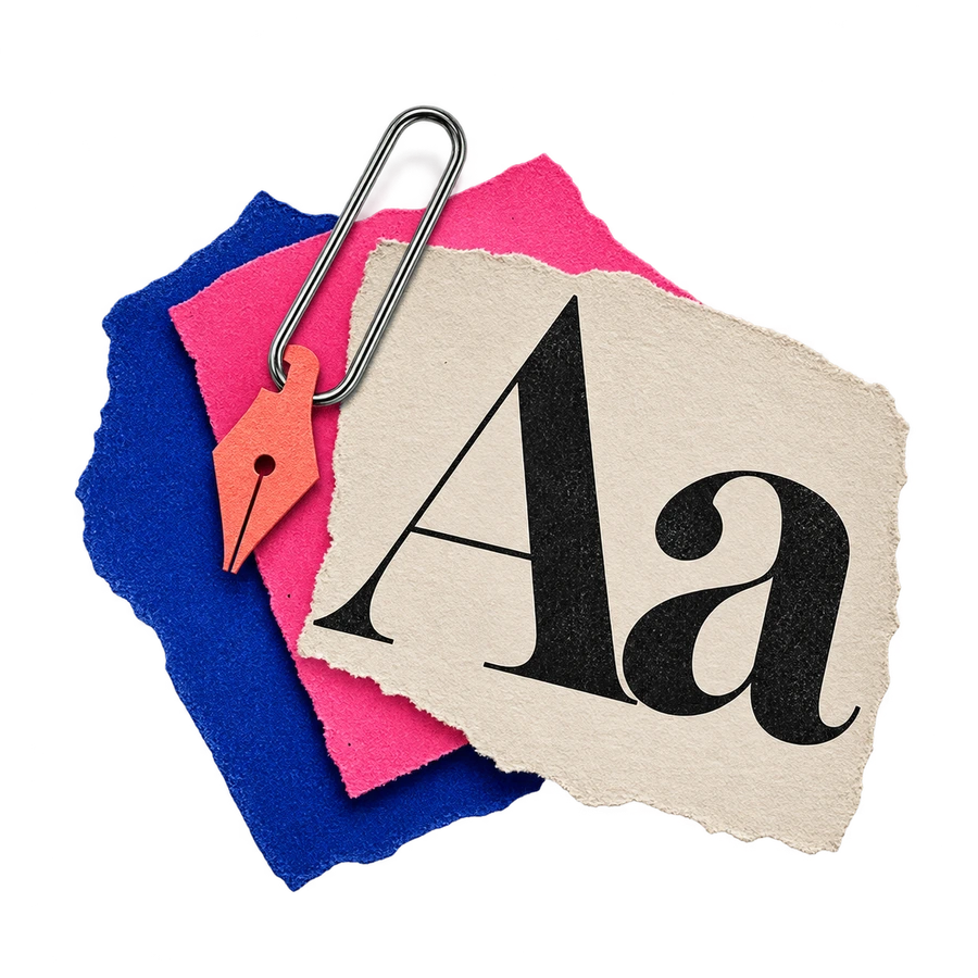 Brand colors, design tools and identity sticker